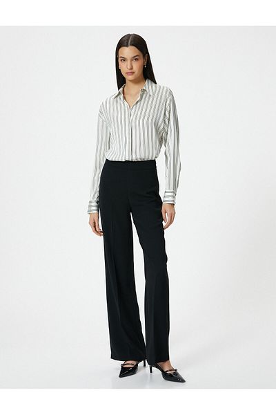Koton Leopard Print Long-Sleeved Shirt