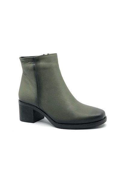 Kocamanlar Ayakkabı Cizme de damă cu toc Ayakdaş 3017 din piele naturală VERDE