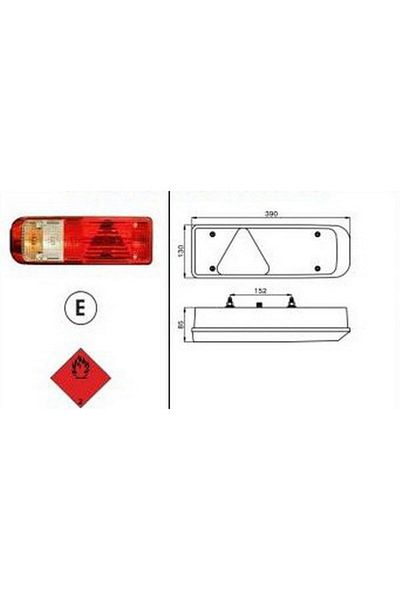 İthal 24V Multilamp with Triangle Reflector Bulb Socket