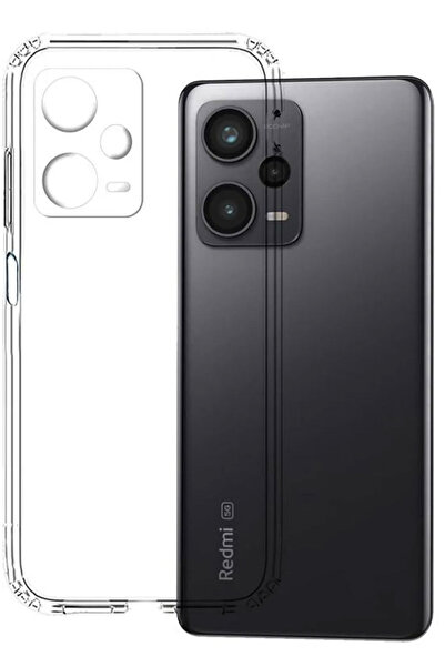 CEPSTOK Xiaomi Redmi Note 12 Pro 5g Kılıf Şeffaf Kamera Korumalı Yumuşak Silikon