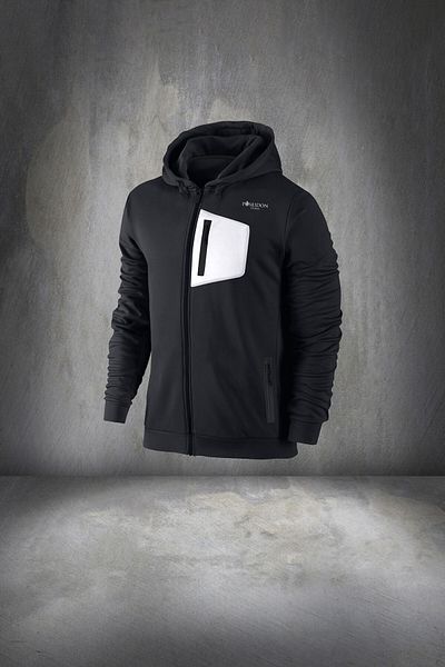 POSEIDON STORM Large Size Black Supra Combed Cotton Tracksuit Set - Comfortable Wear with Front Pocket 4xl-10xl