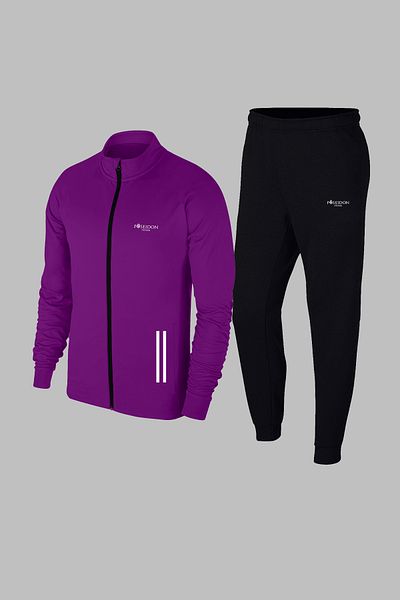 POSEIDON STORM Plus Size New Series - Purple Special Supra Combed Cotton Athlete Training Set 4-10XL
