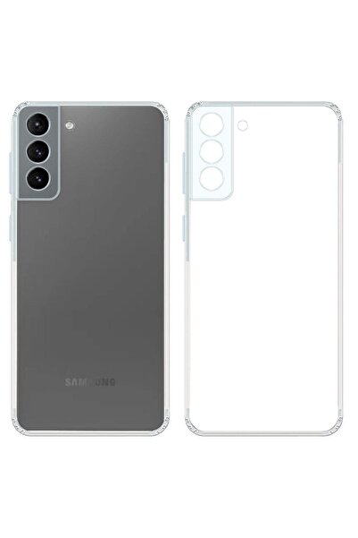 CEPSTOK Samsung Galaxy S21 5g Kılıf Şeffaf Kamera Korumalı Yumuşak Silikon