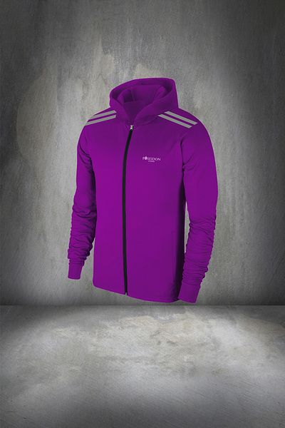 POSEIDON STORM Purple Supra Combed Cotton Fabric - Comfortable Zippered Large Size Men's Tracksuit Bottom Top Set 4-10xl
