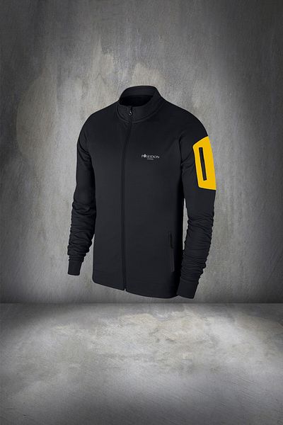 POSEIDON STORM Men's Running Set - Plus Size, Black Supra Combed Cotton, Pocket Detailed, Fit 4xl-10xl