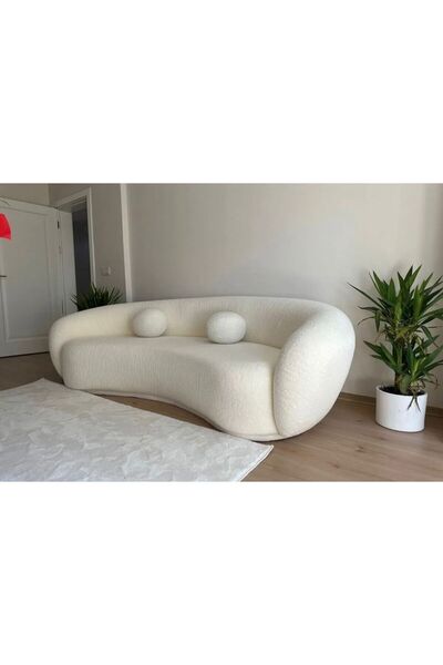 ARELSA CONCEPT Arelsaconcept Fasulye Teddy Koltuk 3 Lü -Krem