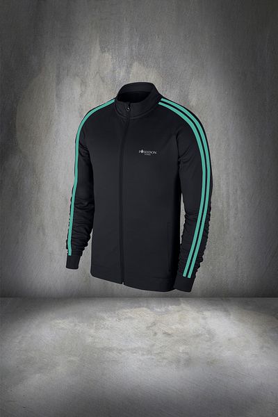 POSEIDON STORM Large Size Men's Black Special Supra Combed Fabric Running and Exercise Tracksuit Set 4-10XL