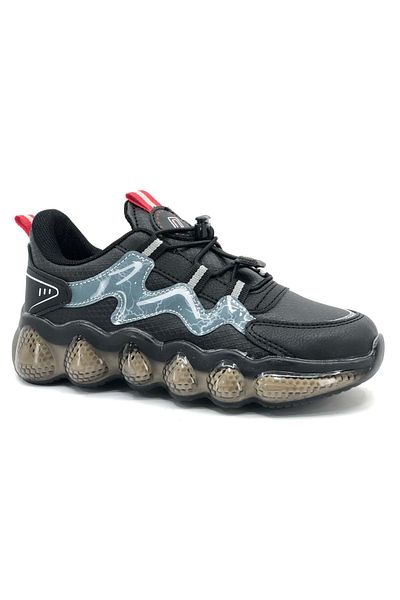 Kocamanlar Ayakkabı Cool Fred Air Bosst Orthopedic Sole Unisex Kids Sneakers BLACK