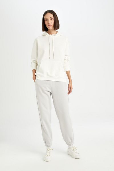 DeFacto Τυπικό μέγεθος χοντρό Jogger Sweatpants Basic ίσιο πόδι μέσης ελαστικό με τσέπες D9934ax24wn