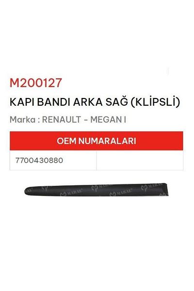 MARAL Megane I - Back Right Clip Door Band