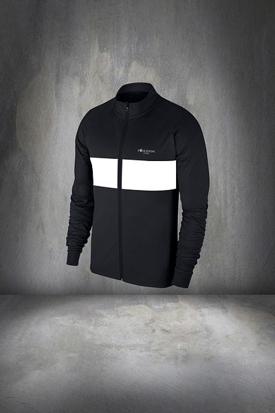 POSEIDON STORM Plus Size Black Special Supra Combed Cotton - Zippered Running and Walking Set 4xl-1