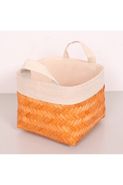 Mylamp Humi 25X25X21 см Натуральний бамбук Помаранчевий S Кошик