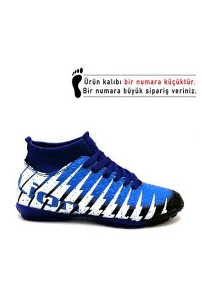 Kocamanlar Ayakkabı Lion Professional Men's Socks Astroturf Shoes BLACK-BLUE
