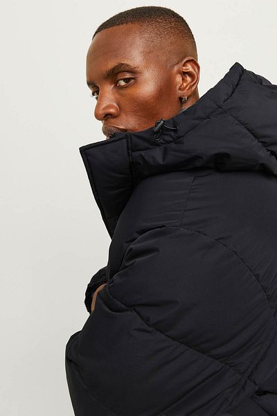 Jack & Jones Мъжко яке JJEBRADLEY PUFFER HOOD SN, черно
