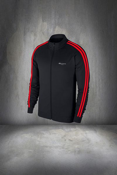 POSEIDON STORM Men's Black Special Supra Combed Cotton Tracksuit Set - Plus Size, 4xl-10xl for All Seasons