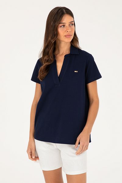 U.S. Polo Assn. Dámské tričko námořnické modré Basic 50285853 -Vr033