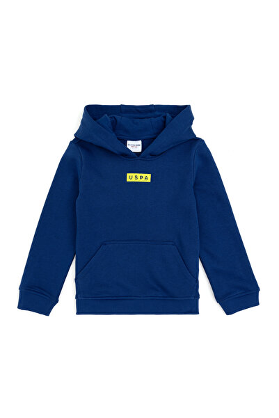 U.S. Polo Assn. Erkek Çocuk İndigo Kapüşonlu Sweatshirt 50293515-VR028