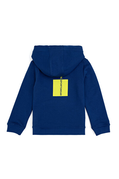 U.S. Polo Assn. Erkek Çocuk İndigo Kapüşonlu Sweatshirt 50293515-VR028