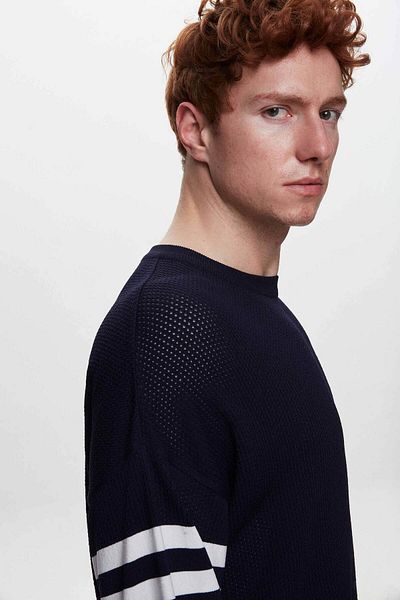 Tween Relaxed Fit Navy Blue Rayon Sweater