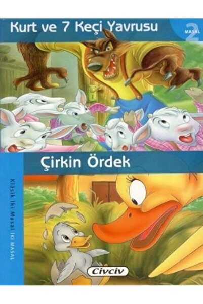 Çiçek Yayıncılık (Kitap) Kurt Ve 7 Keçi Yavrusu - Çirkin Ördek (2 Masal Birden)