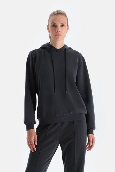 Dagi Φούτερ με μακρυμάνικη κουκούλα Navy Blue Basic Modal