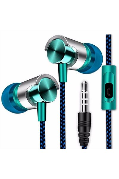 Choice Blue Wired In-ear Earphone In Ear Noise Cancellation Ergonomic Design Stereo Sports Music Headphones
