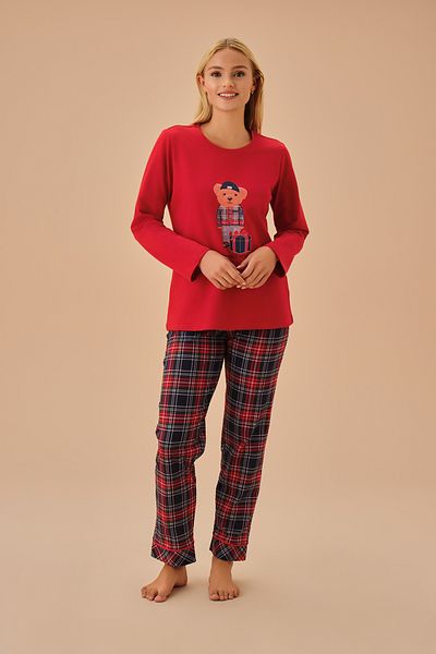 SUWEN Teddy Bear Pajama Set