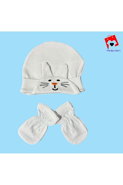 minisoft Newborn Baby Kids Rabbit Hat and Gloves Set