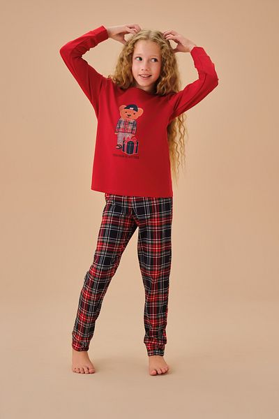 SUWEN Teddy Bear Kids Pajama Set