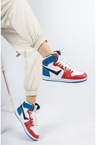 KCMN Kocamanlar 8070 High-top Unisex Sports Shoes Red-blue