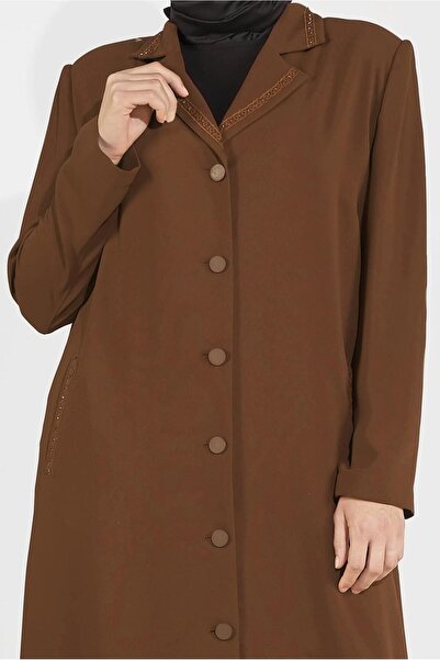 TRENDTESETTÜR Classic Collar Top with Embroidery Detail 10222