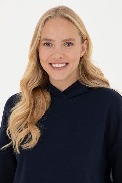 U.S. Polo Assn. Women's Navy Blue Hooded Sweatshirt 50271639 -Vr033