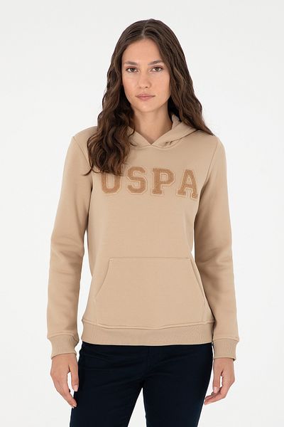 U.S. Polo Assn. Women's Sand Basic Hooded Sweatshirt 50296931 -Vr085
