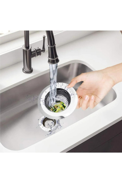 Kitchen Design Lab 2 Adet - 11.5 Cm Büyük Boy Paslanmaz Çelik Lavabo Süzgeci - Evye Süzgeci 11.5 Cm