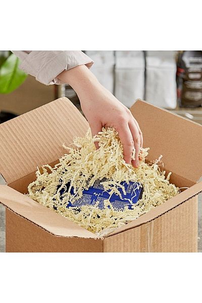 roco paper Zigzag Cropped Paper - Gift Box Decoration, Filler Dark Cream - 250 Gr