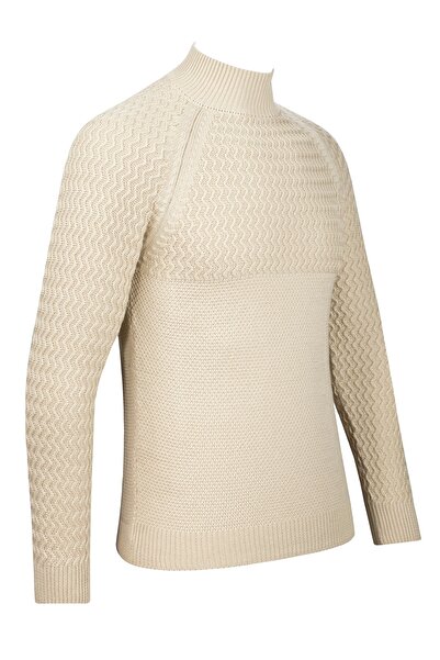 Çizgi Triko Чоловічий светр з напіврибальським коміром, з малюнком, прямий крій - 5021b