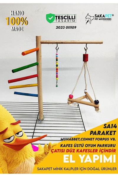 SAKAPET Playground Cage Top Budgie - Bird of Paradise Sevda Parrot, Sa14