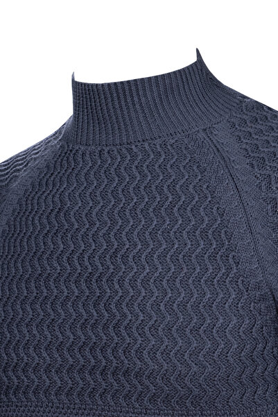 Çizgi Triko Чоловічий светр з напіврибальським коміром, з малюнком, прямий крій - 5021b