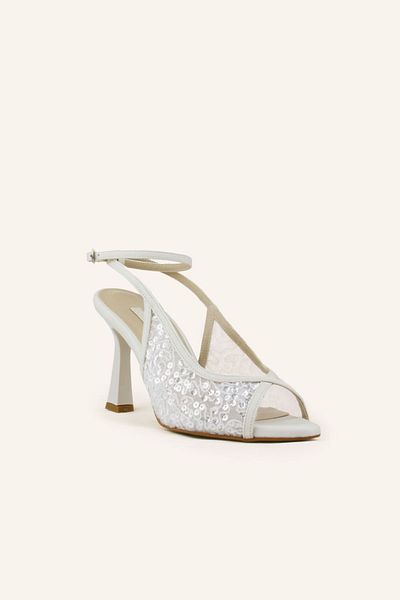 MARCATELLI Pantofi de mireasa Annabel din dantela alba
