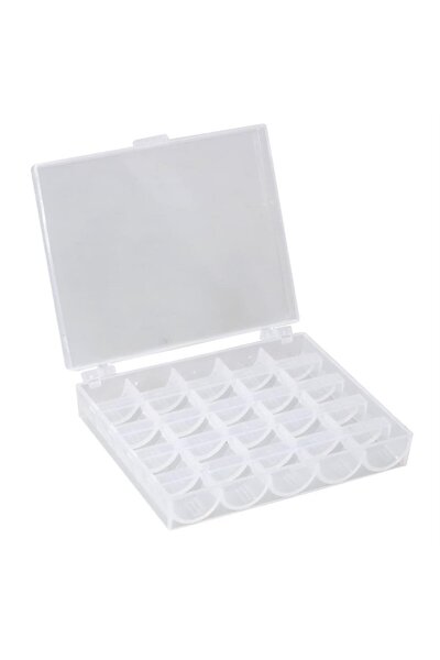 Moonstar Ev Tipi Aile Dikiş Makinesi 25 li Şeffaf Masura Saklama Kutusu