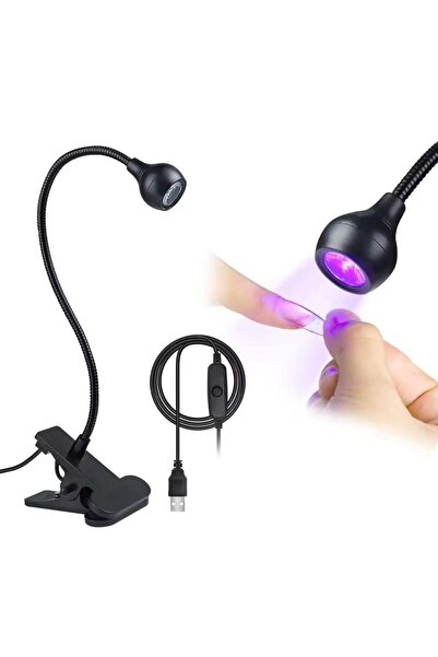 ELLEA NAIL ELLEA NAİL MASAYA SABİTLEMELİ UV LED KURUTUCU AKROBAT LAMBA SİYAH