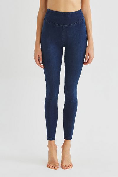 Penti Jambiere push-up cu talie înaltă albastru denim