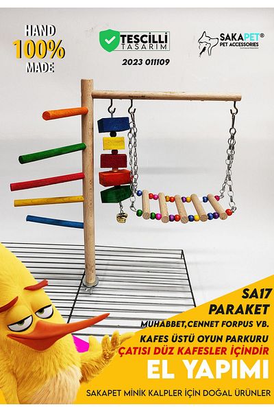 SAKAPET Game Track Cage Top - Budgie, Bird and Paradise Sevda Parrot Sa17
