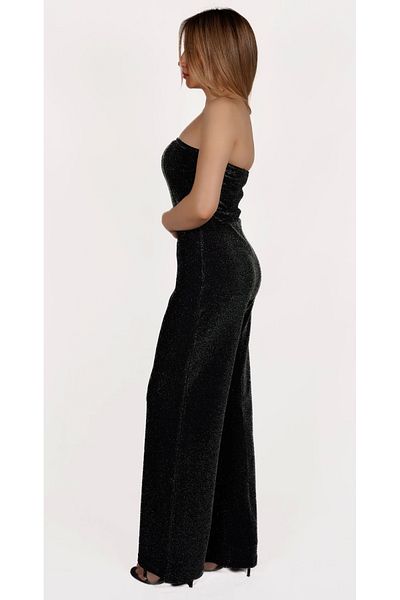 allys GLOSSY SILVERY EVENING DRESS JUMPSUIT