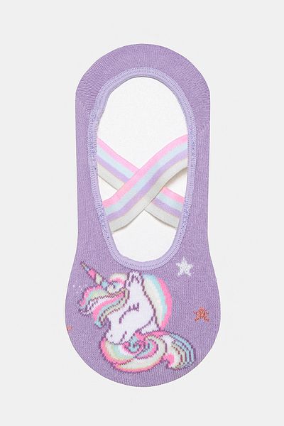Penti Unicorn Patterned Girl's Suba Lilac Socks