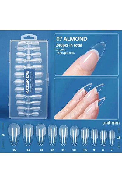 ELLEA NAIL Koskoe Yeni Nesil Jel Tips Tırnak 07 Almond Model