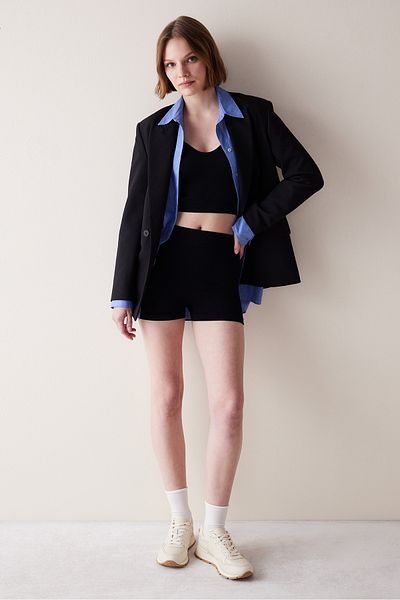 Penti Black High Waist Seamless Shorts Leggings
