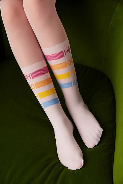 Penti Hope Written White Girl's Pantyhose