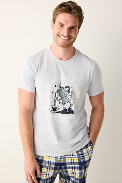 Penti Coffee Çok Renkli Pantolon Pijama Takımı