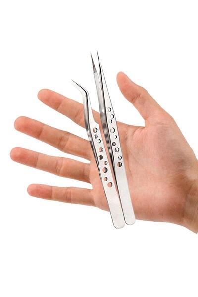 ellea Set of 2 Twezers Professional Silk Eyelash Tweezers